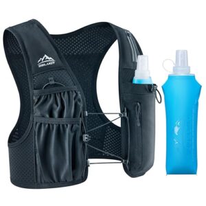 Laufweste mit Trinkflasche, atmungsaktiv, ultraleicht, reflektierend, Laufen, Joggen, Trailrunning