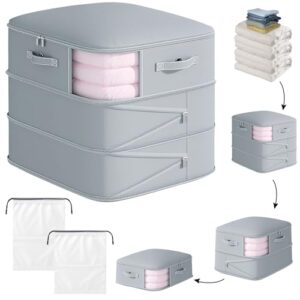 Platzsparender Selbstkomprimierender Organizer mit 2 Schuhbeutel und Aufbewahrungstasche für Zuhause, Umzug, Reisen