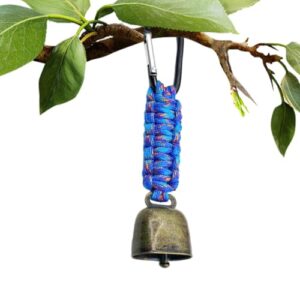 Karabiner-Kuhglocke, Warnglocke für Outdoor-Abenteuer, extrem leicht, 25 Gramm, Retro-Design, modisch, sicherheitsrelevante Ausrüstung für Bergsteiger und Outdoor-Freunde