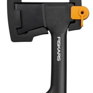 Fiskars Freizeitbeil, Solid, Mit Klingen-/Transportschutz, Antihaftbeschichtet, Hochwertige Stahl-Klinge/Glasfaserverstärkter Kunststoff-Stiel, Schwarz, A5, Länge: 26 cm, 566 g