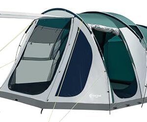 PORTAL Zelt 5 Personen Luxus Camping Zelt, wasserdicht 3000mm mit Vorzelt und Bodenwanne für 4-5 Mann