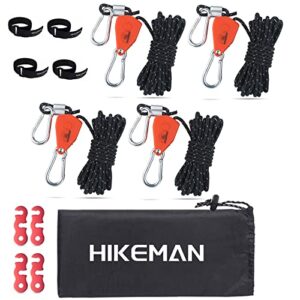 Hochwertige reflektierende Abspannleinen für Camping - 4mm Seil mit Spanner und Einsteller für Zelt, Plane und Markise. Ideal für Outdoor-Aktivitäten.