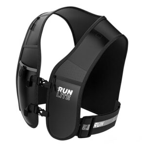 Run Lite Weste zum Laufen mit Telefonhalterung, wasserdichte Tasche und Reflektierung - Unisex