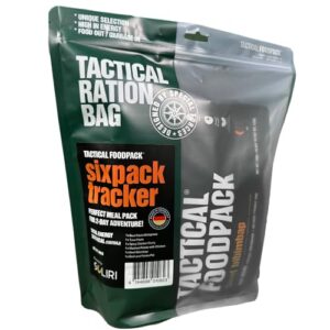Tactical Fooodpack - Tracker: 6 x gefriergetrocknete Premium Mahlzeiten für Outdoor-Aktivitäten wie Camping, Trekking und Büro. Natürliche Zutaten, lange Haltbarkeit.