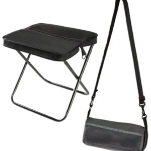 Tragbarer Hocker für Bergsteigen und Wandern, faltbar und leicht zu tragen. Ideal für Outdoor-Abenteuer wie Camping, Angeln und Reisen.