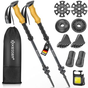 Wanderstöcke aus Aluminium mit Korkgriff, Teleskop-Walking-Stöcke für Damen und Herren zum Wandern, Nordic Walking, Trekking und Bergsport