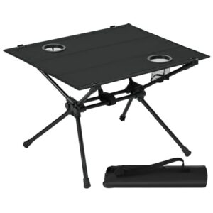 Campingtisch mit 2 Getränkehaltern, ultraleichter Klapptisch mit Aufbewahrungstasche für Camping und Picknicks