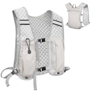 Laufweste für Damen und Herren, multifunktionaler Ultraleicht Fahrradrucksack mit verstellbaren Brustgurten und reflektierenden Streifen für Laufen, Camping und Wandern