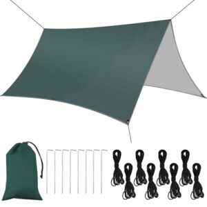 Wasserdichte Zeltplane 3x3m mit UV-Schutz und Reißfestigkeit, ideal für Camping, Wandern und Outdoor-Aktivitäten