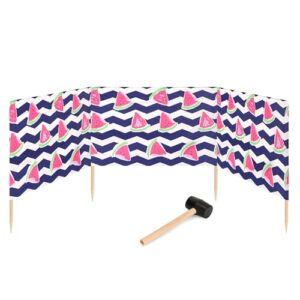 Hochwertiger Strandwindschutz 4 m lang mit Gummihammer für perfekten Schattenplatz am Strand