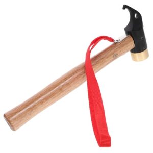 Camping Messing Hammer mit Kupferkopf - Kleiner Zeltpfahl Hammer für Zeltheringe und Campingzubehör für Outdoor Aktivitäten