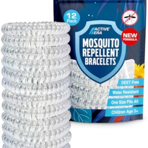 Natürlicher Moskitoschutz für die ganze Familie - Mückenabwehr Outdoor, Camping - Mückenschutz Armband 12 Stk