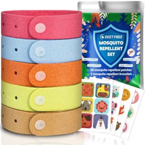 Mückenschutz Armbänder und Anti-Mücken Pflaster für Outdoor-Aktivitäten, Camping, Reisen und Urlaub
