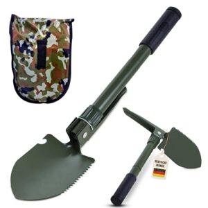 Ein praktisches und vielseitiges Werkzeug für Outdoor-Abenteuer: Multifunktions-Klappspaten mit Tasche, ideal für Camping, Wandern, Gartenarbeiten und Survival-Erfahrungen.