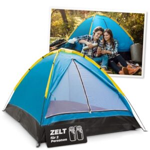 Campingzelt 2 Personen, Wurfzelt, Kuppelzelt, leichte Campingausrüstung für Festival, Garten und Outdoor