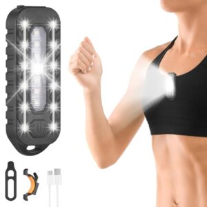 LED Clip Lampe mit 5 Lichtmodi, wiederaufladbar und IPX4 Wasserdicht für nachtaktive Aktivitäten wie Joggen oder Campen