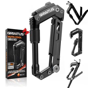 Camping Zubehör 8en1 Karabiner Multitool Vatertagsgeschenk für Papa Valentinstag - Outdoor-Gadget mit Flaschenöffner, Lineal, Säge und Schraubendreher
