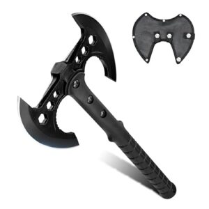 Dream Reach Doppelaxt, Axt Beil Camping Outdoor Werkzeug mit Fasergriff für Bushcraft Wald Garten Männer Geschenke