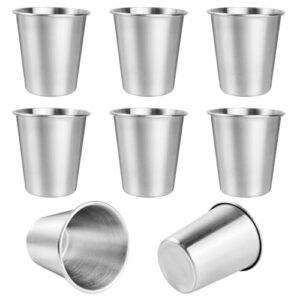 8 Stück Edelstahlbecher, 260ml Edelstahl Becher für Camping und Reisen, bruchsicher und BPA-frei