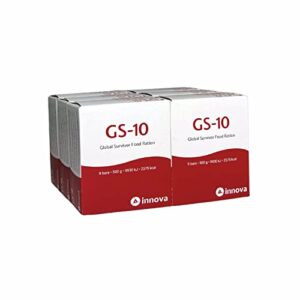 GS-10 Emergency Food, 6 x 500g Einheiten, Langzeitnahrung, Notvorrat, hermetisch versiegelt, vegetarisch, ohne Gentechnik, für alle Altersgruppen