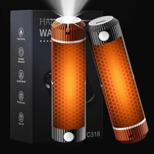 Elektrischer Handwarmer mit Taschenlampe, 2er 5000mAh, magnetischer Handwarmer mit fünf Temperatureinstellungen, tragbarer Handwarmer für Frauen und Männer zum Wintersport Indoor Outdoor