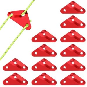 HOTUT Zelt Wind Seil Schnalle, 12 Stück Aluminiumlegierung Guyline Cord Adjuster für Outdoor-Ausrüstung, Camping und Wandern