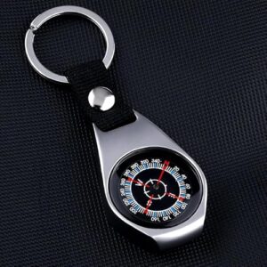 Wasserdichter Taschenkompass für Outdoor, Camping & Abenteuer - Original, Kompass Wegweiser-Schlüsselanhänger aus Aluminium