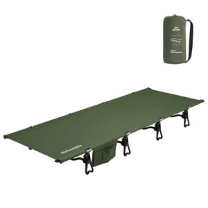Ultraleichtes Campingbett für Zelten, Wandern und Outdoor-Abenteuer, atmungsaktiv, insekten- und wasserdicht, 190x75x21 cm, Grün