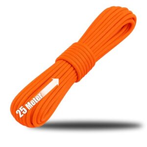 Paracord-Schnur 4 mm, 25 m - Seil mit 7 Kernsträngen für Boot, Camping, Outdoor - Nylonseil mit 250 kg Tragkraft