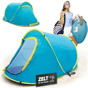 Campingzelt Wasserdicht, Fun Camp Zelt, UV-Schutz, Strand Zelt Tragbar für Camping, Festival Zelt & Garten Zelt