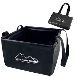 Faltbare Outdoor-Schüssel für Camping und Gartenpartys, 15 Liter Fassungsvermögen, faltbarer Eimer mit PVC-Rohren und Plastikmaterial