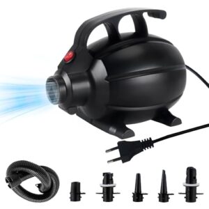 Leistungsstarke Luftpumpe für verschiedene Anwendungen, Elektrische Luftmatratze mit 5 Düsen und Überhitzungsschutz