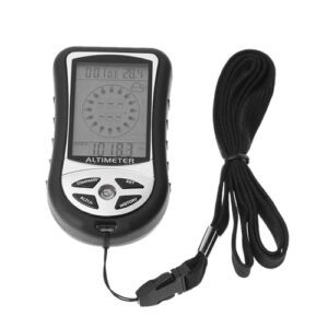 Digitaler Höhenmesser, Elektronischer Höhenmesser, Multifunktions Handheld Barometer Temperaturmesser, Tragbarer Wettervorhersage mit Hintergrundbeleuchtung und Zeituhr
