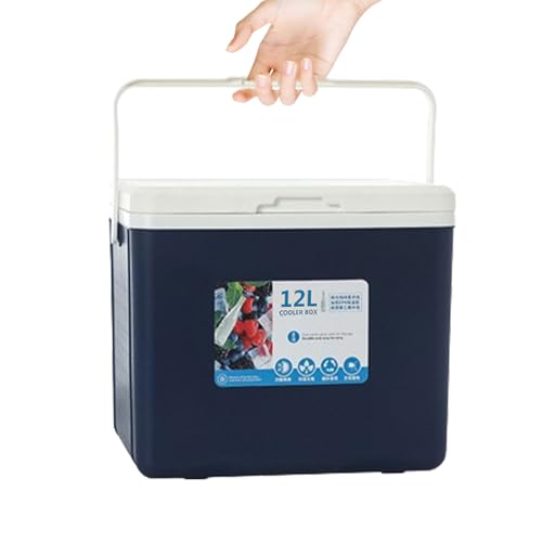 Tragbarer Kühlerkopf für Camping und Picknickreisen, 12L Eisbox mit hoher Isolationsleistung, perfekt geeignet für Lebensmittel, Getränke und Muttermilch