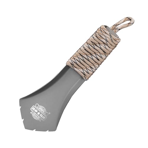 Ultraleichte Backpacking Schaufel mit rutschfestem Handseil für Outdoor-Wandercamping, ideal für Camping, Gartenarbeit und Notfall-Zelthering