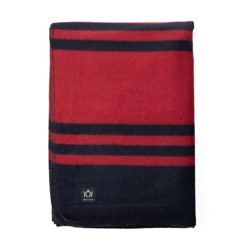 Warme und bequeme Wolldecke für Outdoor-Abenteuer, Camping, Überlebens- oder Notfallkiste. Große Größe 64" x 88", leicht zu transportieren, waschbar.