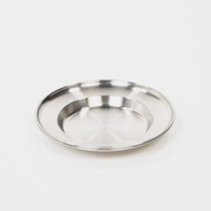 Camping-Küche, Outdoor-Abenteuer, Freizeit und Urlaub - Edelstahl-Teller-Set für 2 Personen