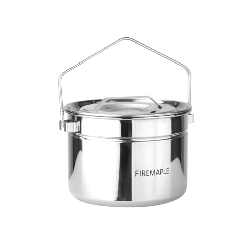 Lebensmittelechtes Edelstahl Kochgerät mit Dampffunktion für Camping und Outdoor-Aktivitäten, 1,8 Liter Kapazität, SUS304-Stahl, LFGB-zertifiziert