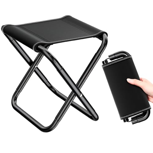 Faltbarer Campinghocker für Outdoor-Aktivitäten, bequemer Sitz oder Beinauflage, hochfeste Aluminiumlegierung und bequemer Oxford-Stoff