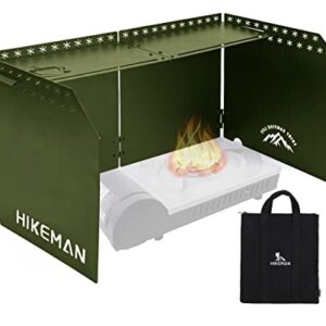 Faltbarer Campingkocher mit Windschutzscheibe und Gasherd für Outdoor-Aktivitäten wie Camping, Picknick und BBQ.