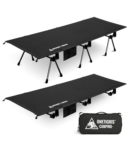 Ein robustes und leichtes Klappbett für Camping-Ausflug, mit einer Höhe von 190 cm x 70 cm, ideal für Outdoor-Tätigkeiten wie Camping, Zeltleben oder Gartenarbeit