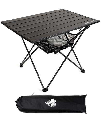 Faltbarer Campingtisch mit Aluminiumkonstruktion, leicht und stabil, ideal für Outdoor-Aktivitäten wie Wandern und Solo-Camping, Tragfähigkeit bis zu 30 kg.