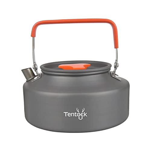 Portabler Wasserkessel aus Aluminium für Camping und Outdoor-Aktivitäten, ultraleicht und mit silikonüberzogener Griffhalterung