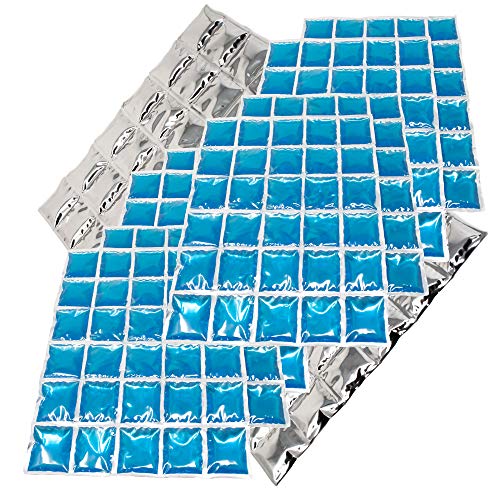 ToCi 9 x Kühlmatten mit 30 Kühlzellen - Wiederverwendbarer Kühlakku-Ersatz für Verletzungen, Muskelverspannungen & Sport - Kältekompresse