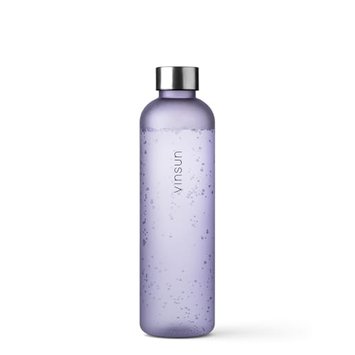 VINSUN-Trinkflasche 650ml lila auslaufsicher, Kohlensäure geeignet, BPA frei, Tritan - Leichte Wasser Flasche für Sport, Outdoor, Schule, Uni, Fahrrad, Büro, Gym