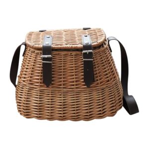 Traditionell handgefertigter Weidenpicknickkorb mit abnehmbarem Korbkorb und geräumiger Innenstruktur für Outdoor-Aktivitäten, perfekt für Picknicks oder als Geschenk.