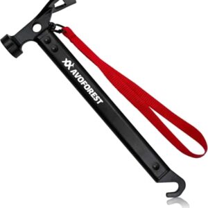 Multifunktionaler Camping-Hammer aus Aluminium mit Haken und Aufbewahrungstasche für Outdoor-Abenteuer