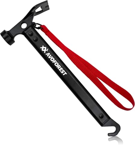Multifunktionaler Camping-Hammer aus Aluminium mit Haken und Aufbewahrungstasche für Outdoor-Abenteuer
