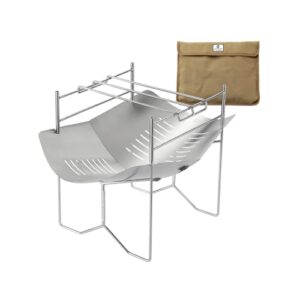 Camping-Grill aus Edelstahl 304 mit kompakter Größe und leichter Montage für den Urlaub oder die Freizeitnutzung