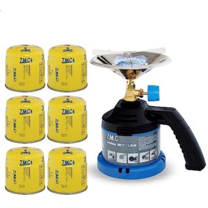 Campingkocher mit Griff, Gaskocher für Camping, Kohleanzünder Outdoor, Kartuschenkocher für Stechkartusche, kleiner Gasgrill